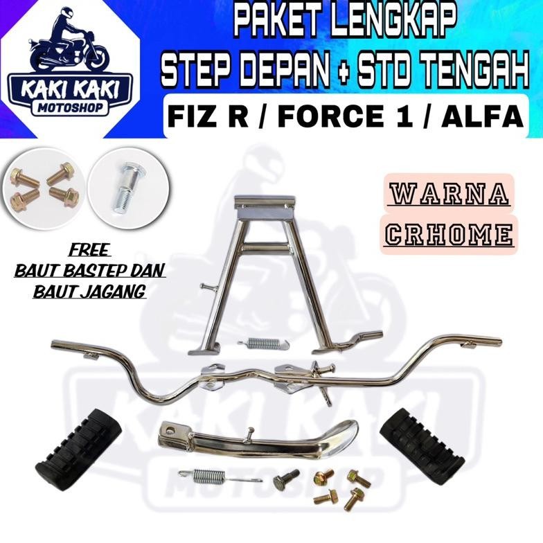 "Ekstra Diskon" PAKET LENGKAP Step Fostep Postep Footstep Bastep Pijakan Kaki Depan Set Standar Jaga