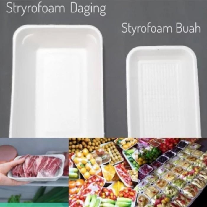 Foam Tray Tr 2 - Styrofoam Tray Buah Tr2 - 250 Set