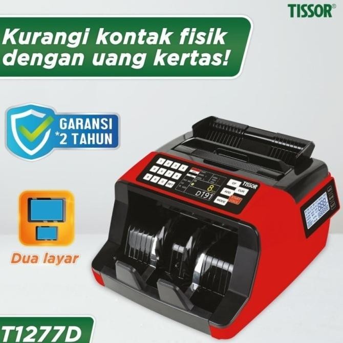 Mesin Penghitung Uang Tissor T1277D/Money Counter Tissor T-1277D