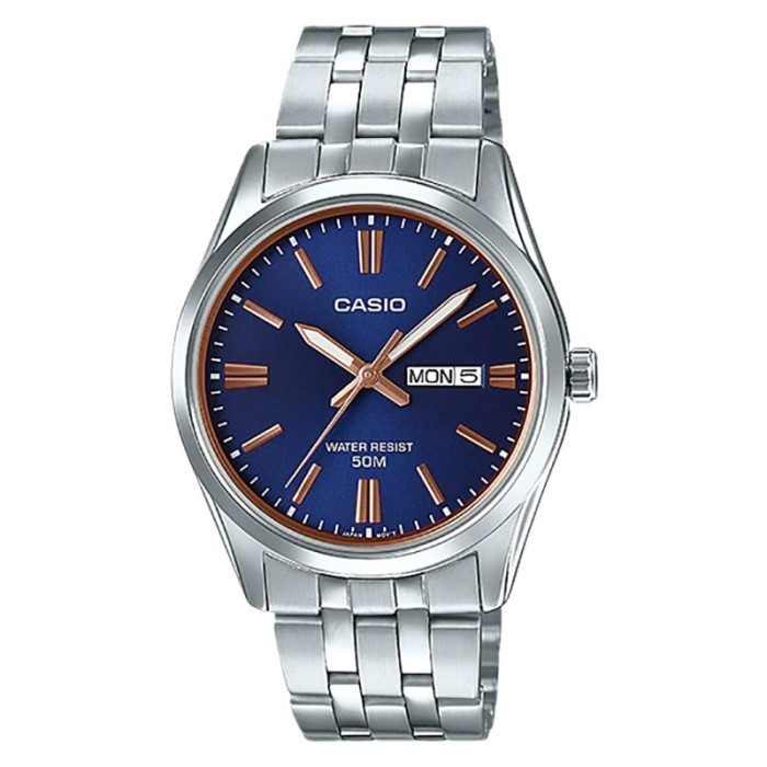 Casio Mtp-1335D-2A2Vdf Enticer Men Blue Dial Stainless Steel Strap