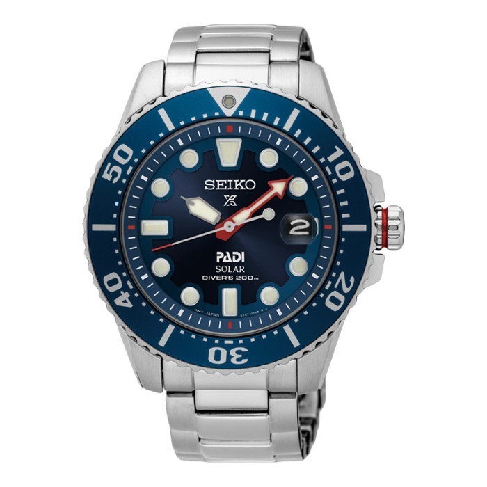 Seiko Prospex Padi Sne549P1 Solar Divers Blue Dial Stainless Steel Str