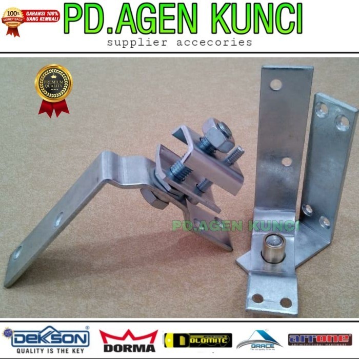 Produk Viral Pintu Lipat Aluminium / Kayu 1Set 4 Meter Rel Pintu Lipat Roda Pintu Premium