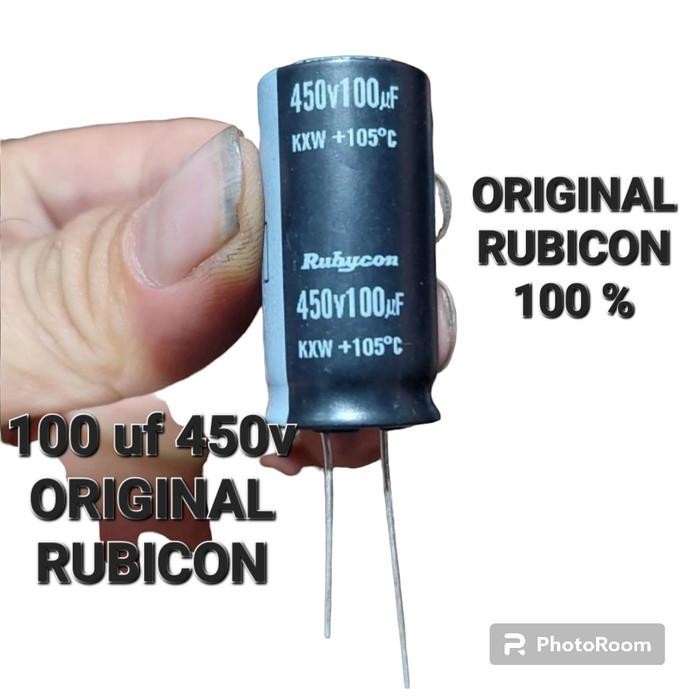 100 uf 450v rubicon asli original ori  100uf 400v 450v 100 mikro uf tv