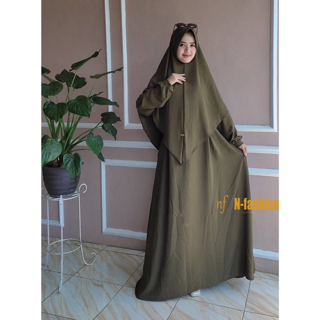 KYN AZIJAH GAMIS CRINCLE TERBARU 2023/GAMIS MUSLIM WANITA SM3