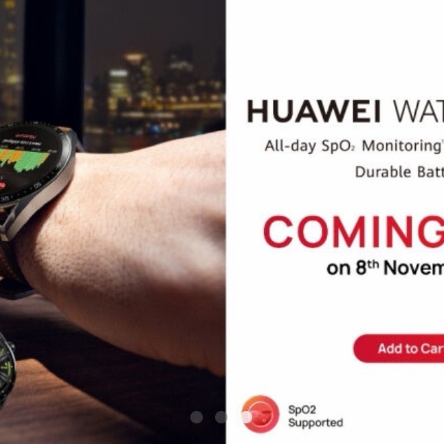 Huawei Watch Gt3 Gt 3 42Mm Black Garansi Resmi