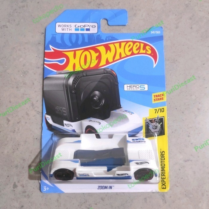 Hotwheels Zoom In Go Pro Putih