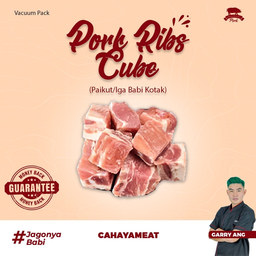 

Ribs Cube/Bakut/Iga Babi Potong Kotak Kualitas Premium - 1Kg -Gratisongkir