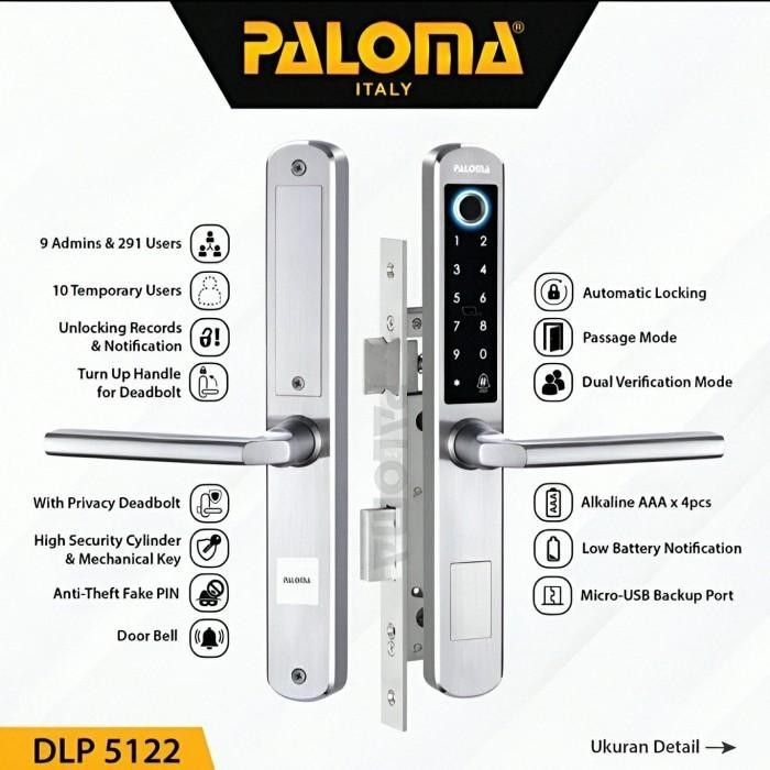 PALOMA DLP 5122 DIGITAL LOCK SMART SLIM DOOR FRAME ALUMINIUM WIFI