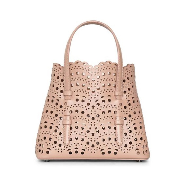 Alaia Mina 20 Tote Bag Sable