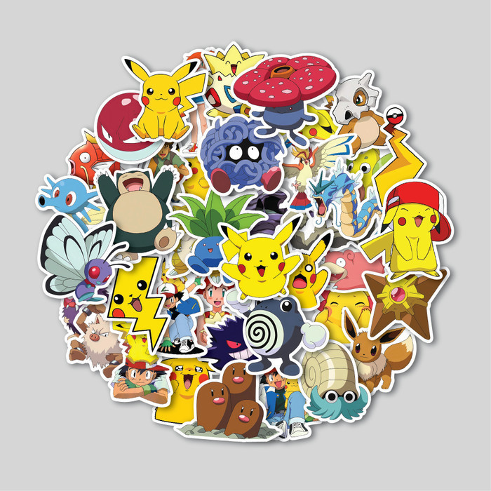 

Sticker Pack Pokemon 2 Sticker Tumbler Stiker Laptop Koper Helm