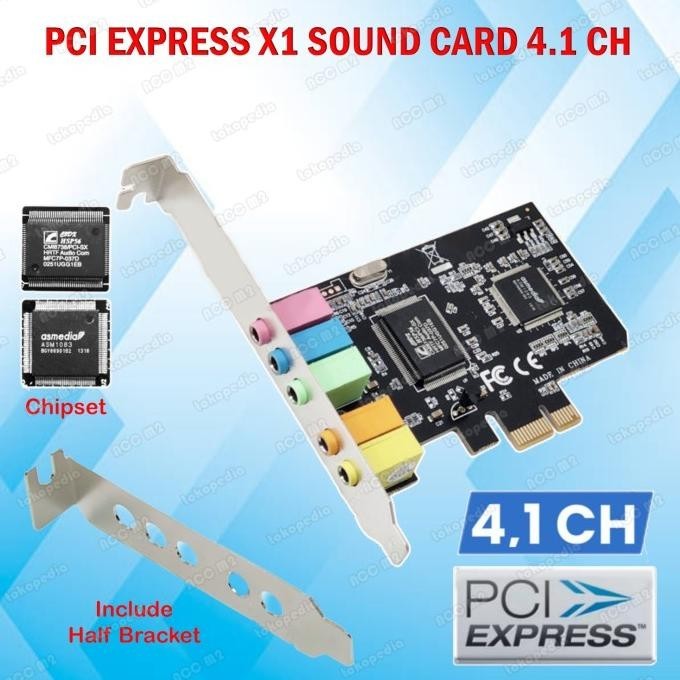 PCIE X1 SOUND CARD 4.1 CH CMI 8738 SOUND CARD PC PCI-E EXPRESS