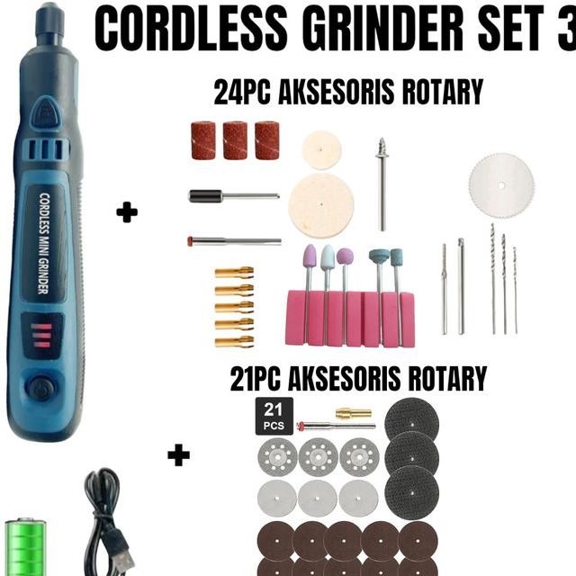 Promo Baru MESIN CORDLES MINI GRINDER GRAFIR BOR POTONG GERINDA POLES UKIR CAS