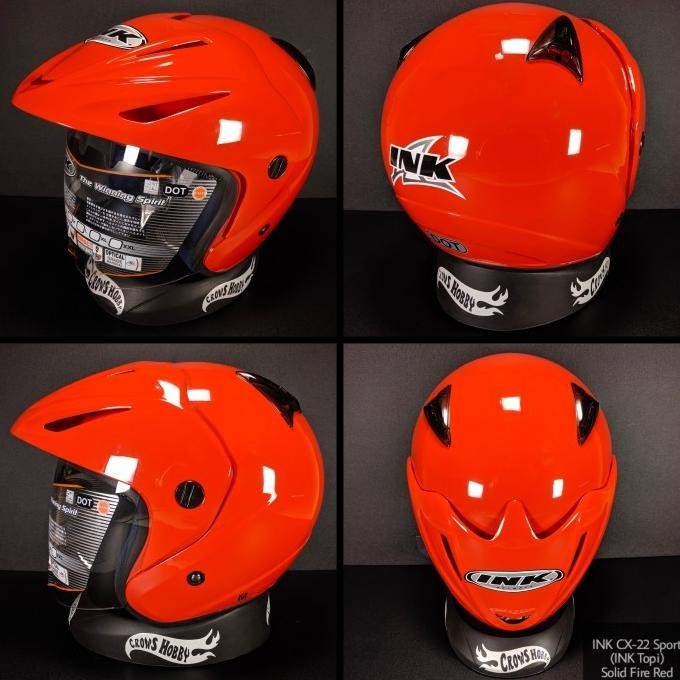 HELM INK TOPI CX22 ORIGINAL CX 22 solid polos motif