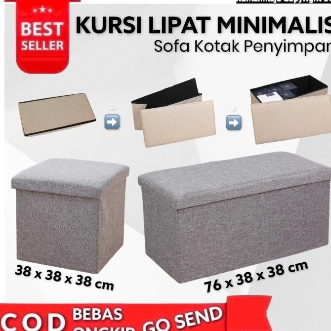 Sofa Kursi Lipat Kotak Penyimpanan Barang Box Minimalis