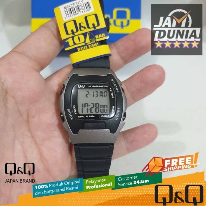 Jam Tangan Q&Q Original Qnq Mac5 P11Y Jam Pria Qq Mac5P11Y Ng