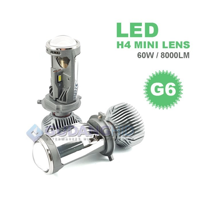 Lampu Led Projector G6 H4 Projie Mini Hi-Lo 60W 8000Lm 6000K