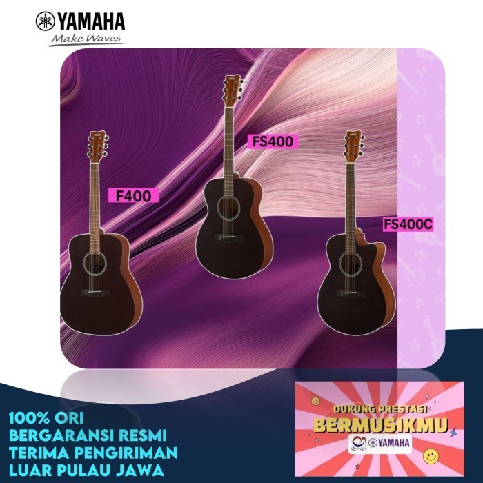 Yamaha Guitar/ Gitar Fs400C Fs 400C Fs 400 Smb Gitar Akustik