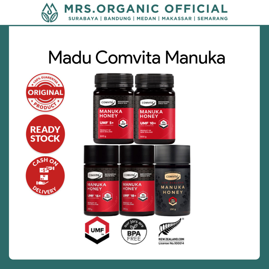 

Madu Manuka Honey Comvita UMF 5+ 10+ 15+ 18+ 20+ 250gr 500gr