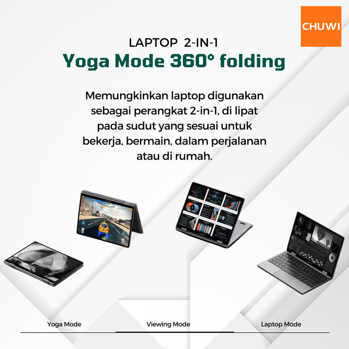 Chuwi Minibook X Laptop 10.51 Inch 2K Full Touchscreen 12Gb Ddr4+512Gb