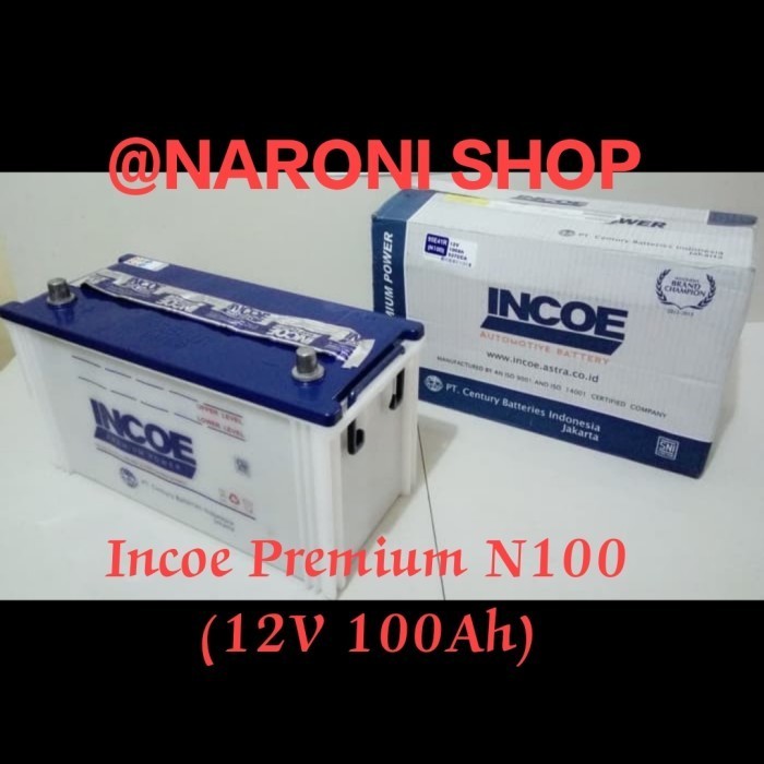 Aki Accu Basah 100 Ah Incoe Astra Premium N100, Truk, Taft, Genset