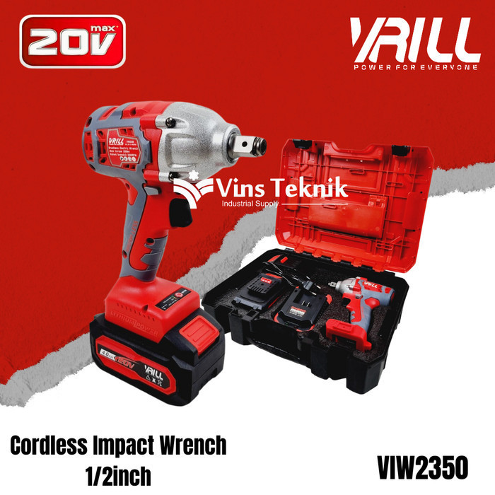 Cordless Impact Wrench Vrill Viw2350 Mesin Pembuka Baut Viw 2350