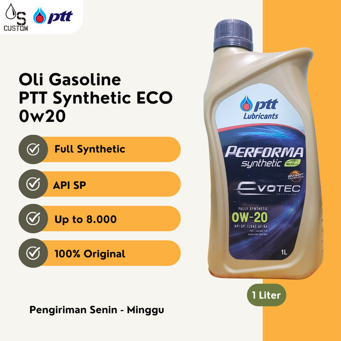 PTT LUBRICANTS PERFORMA SYNTHETIC ECO 0W20 0W 20 1L OLI MOBIL LCGC