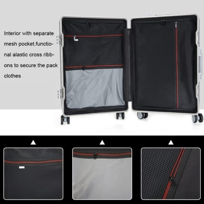 24" Koper/Luggage/ Suitcase Parkson Semi Aluminium No-Zipper Type T034