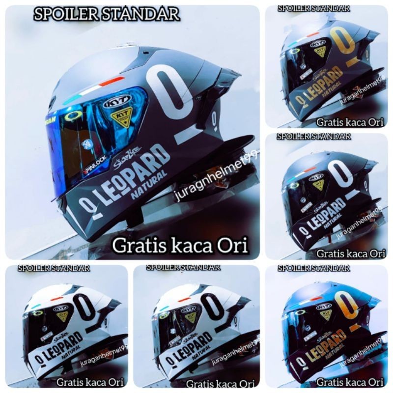 Helm Full Face KYT TT COURSE Solid Paket Ganteng Leopard