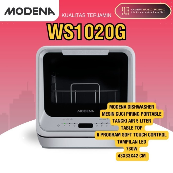 Mesin Cuci Piring Modena WS 1020 G - Dishwasher