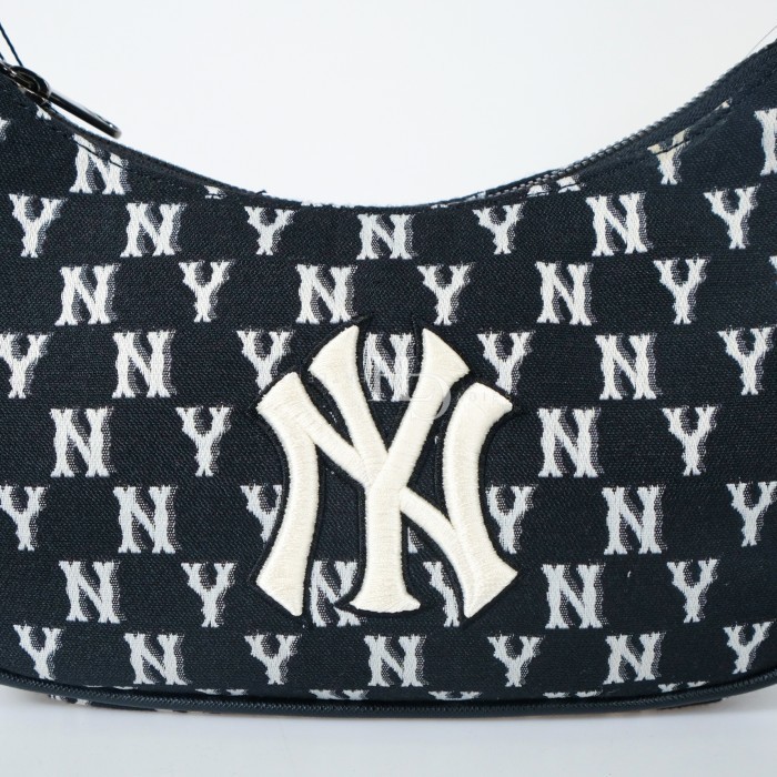Mlb Ny Yankees Monogram New Hobo Bag Black/White