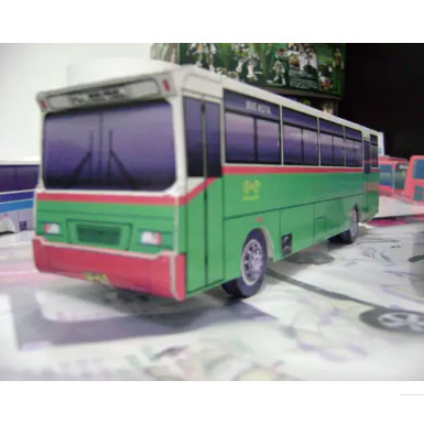 Bus Mayasari Bakti papercraft miniatur action figure diy kerajinan kertas tangan mainan edukatif edu