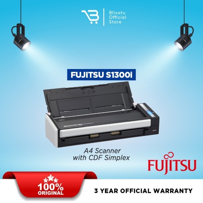 Fujitsu Scansnap S1300I Portable Scanner Termurah Terlaris Promo