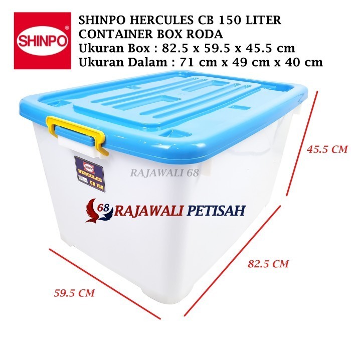 

SHINPO SIP 119 HERCULES CONTAINER BOX CB 150 LITER (BY GO-JEK/GRAB)