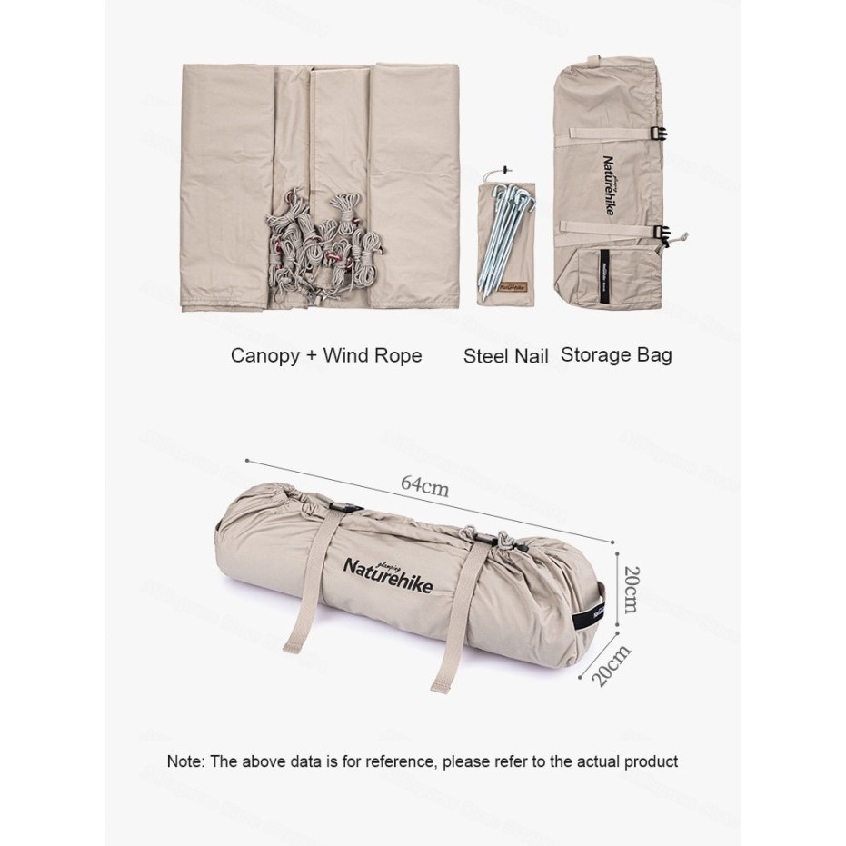 Cotton Tarp Series Naturehike Nh20Tm007 Flysheet Tenda Shelter