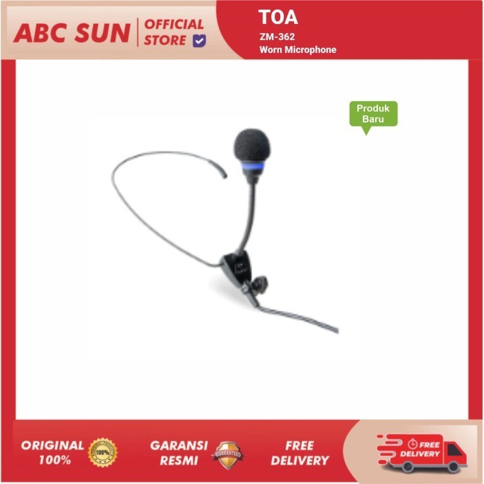 Mic Toa Bando Leher Clip On Toa Zm-362-As Original Mic Imam Toa