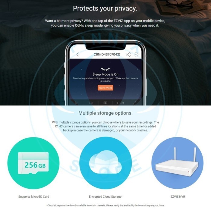 Ezviz C6N 2Mp / 4Mp Ip Camera Cctv Paket Cloud Storage 1 Bulan