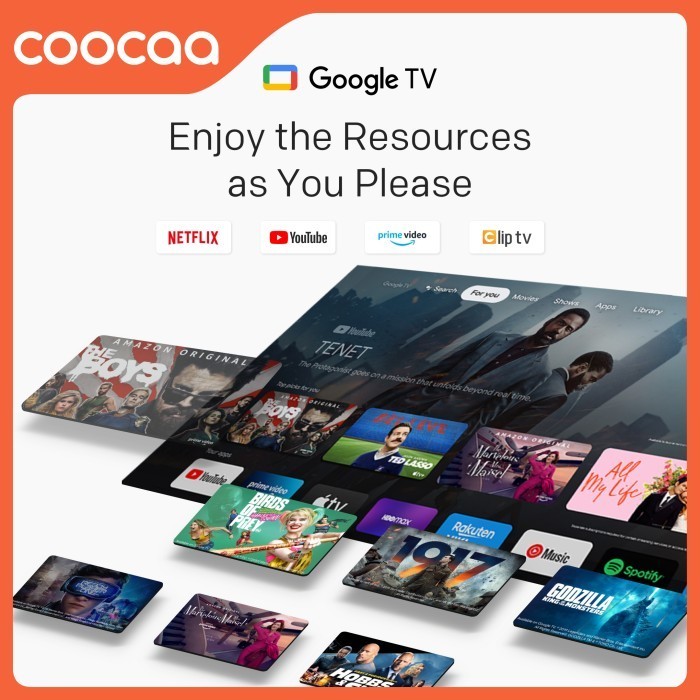 [Google Tv] Coocaa 43 Inch Smart Led Tv - Flicker Free (Coocaa 43Z72)
