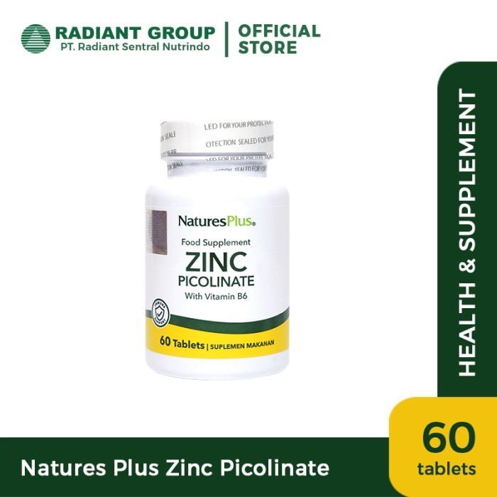 Natures Plus Zinc Picolinate W/B6 - Tablet