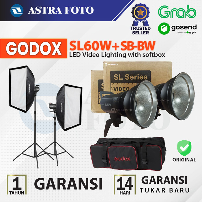 Paket Lampu Studio Godox Sl60W - Godox Sl 60 W Led Video Lighting