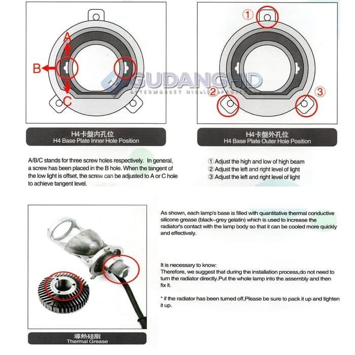 Lampu Led Projector G6 H4 Projie Mini Hi-Lo 60W 8000Lm 6000K
