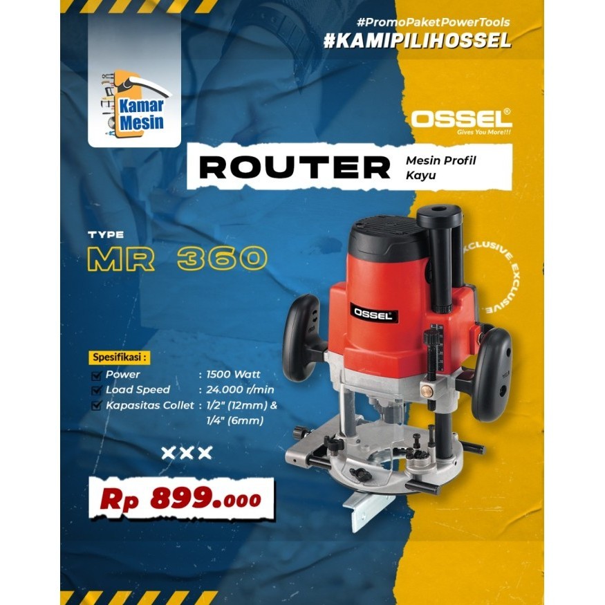 TERMURAH - Mesin Router OSSEL Mesin Profil Kayu Ossel Mesin Router Kayu MR360