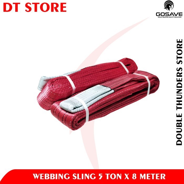 Gosave Webbing Sling Belt 5 Ton X 8 Meter / Tali Sabuk 5T X 8M