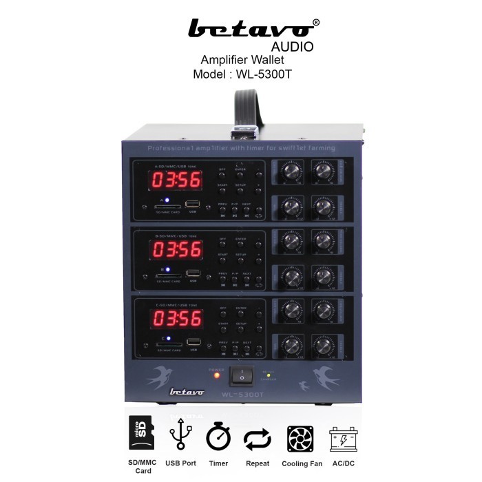 Ampli Walet Betavo Wl 5300T Professional Amplifier Bluetooth