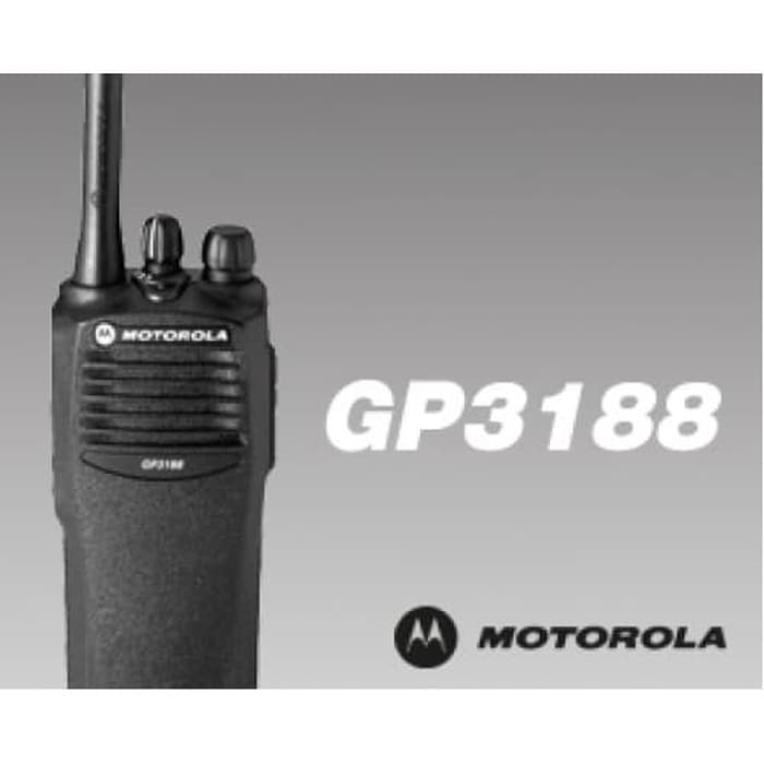 Motorola Gp3188 Uhf 400-438 Ht Analog Ori Baru Stok Lama Gp-3188 Radio Termurah Terlaris Promo