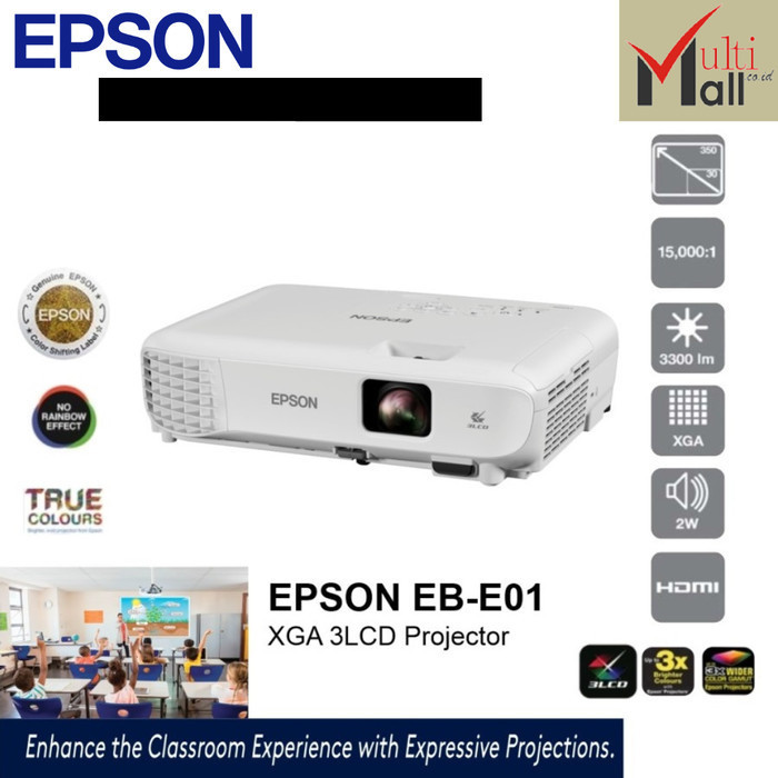 Lcd Projector Epson Eb-E01 Xga 3Lcd
