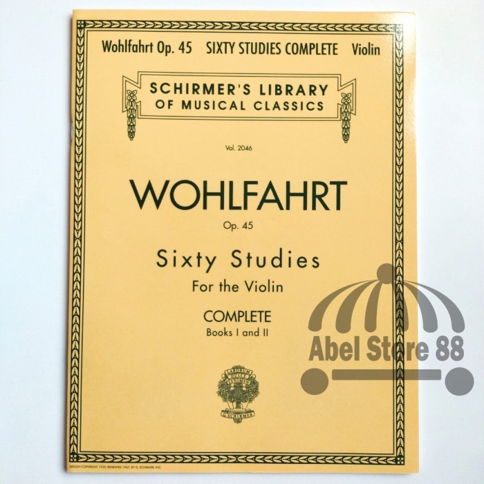 

Wohlfahrt Op 45: 60 Studies For Violin Book 1 & 2 - Buku Latihan Biola