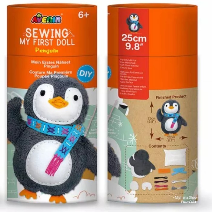 

Avenir Sewing Doll Penguin Mainan Kreatif Menjahit Boneka Anak