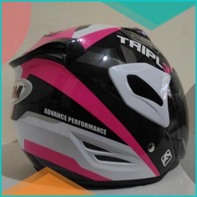 HELM GM FIGHTER TRIPLE WHITE PINK 19F3B2024 accessories