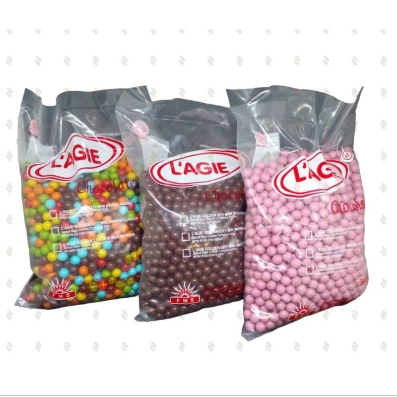 

L'agie Golden Mini 1Kg / Lagie Mini 1kg / 1 kg / Lagie Warna Warni / Lagie Coklat / Lagie Warna / miniball / Chocolate / L’agie / pink / planet / koin / mini ball / Lagie mini coklat Warna Warni / Lagie mini cokelat Warna Warni / Lagie Kiloan