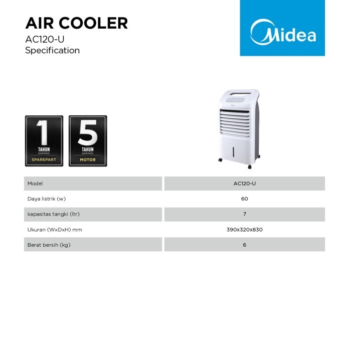 Midea Ac120-U Air Cooler 6 L